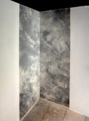 jacqueline Salmon,2 épreuves pigmentaires sur bâche Japon, dessin à l'encre de chine, 95,5 x230 cm, Musée Réattu, 2013